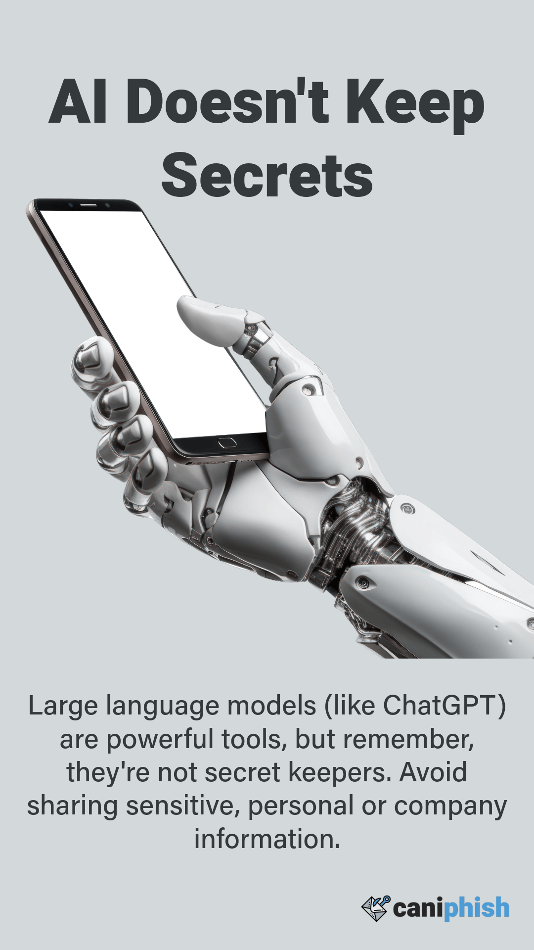 Poster depicting the dangers of using artificial intelligence.